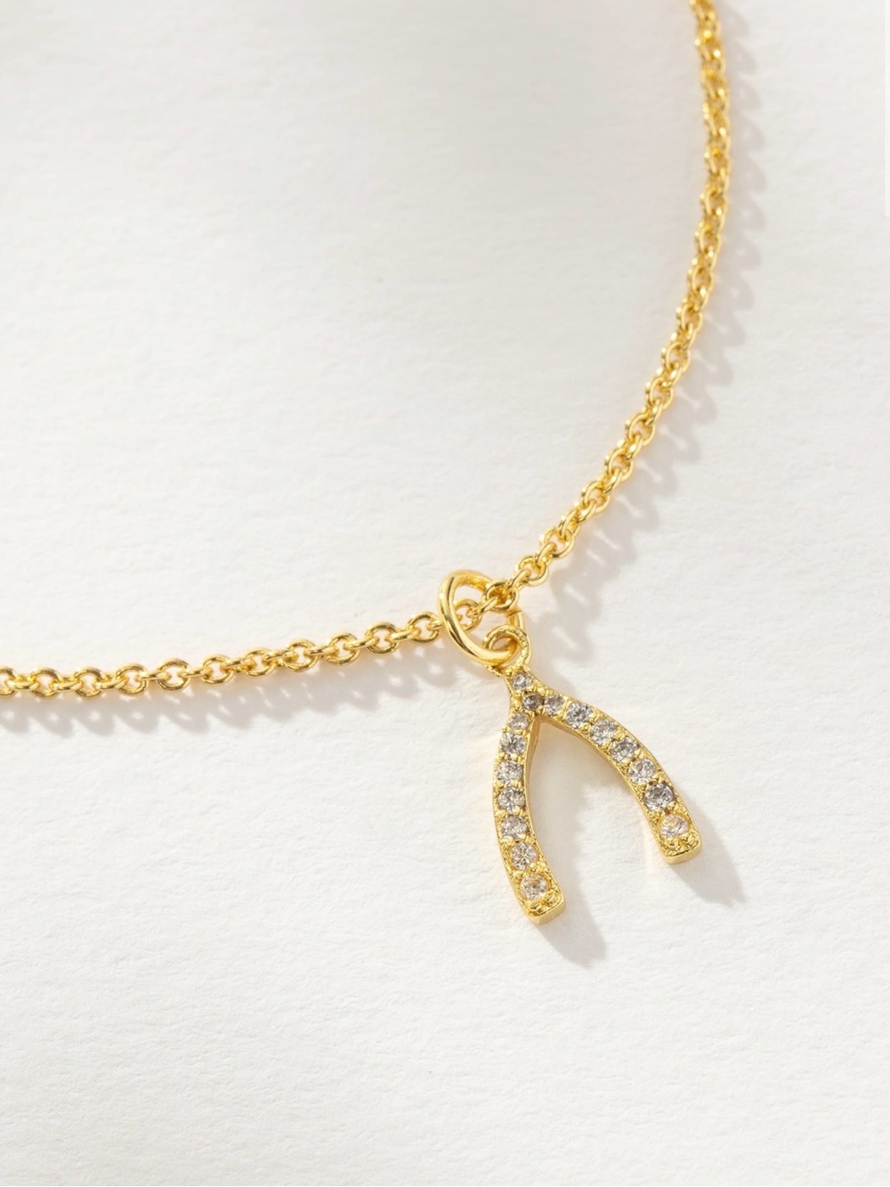 Uncommon James Pavé Wishbone Necklace